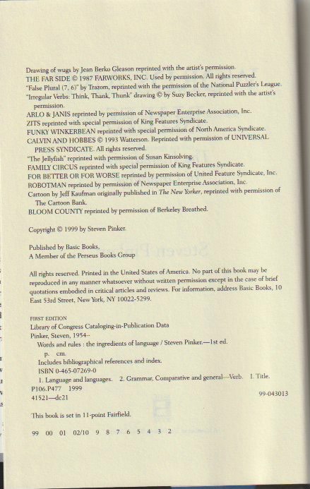 Copyright and permissions page