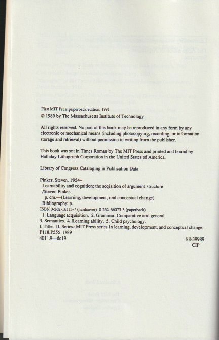 Imprint page