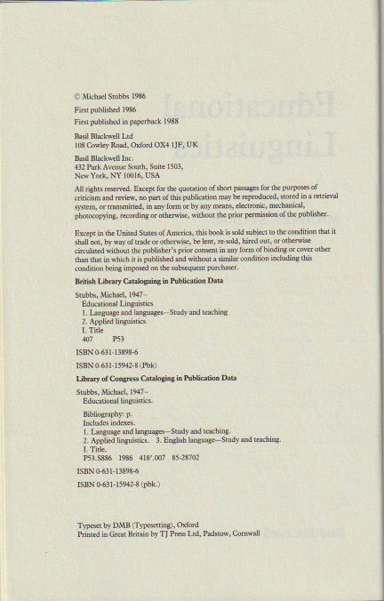 Imprint page