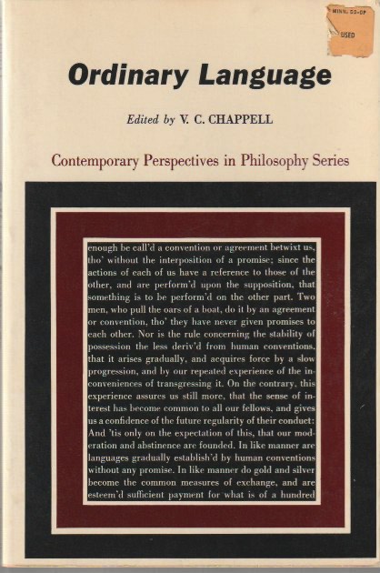 Ordinary Language: Essays in Philosophical Method