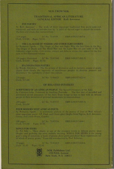 Back cover — NOK advertisement