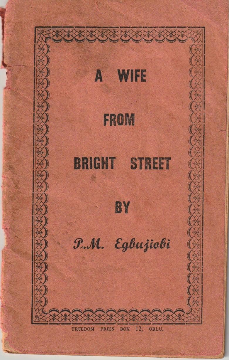 Cover of the Onitsha pamphlet A Wife on Bright Street