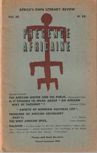 Présence Africaine No. 58