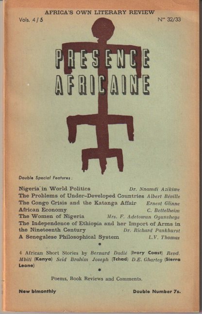 Présence Africaine Nos. 32/33