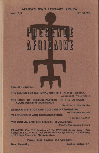 Présence Africaine Nos. 34/35