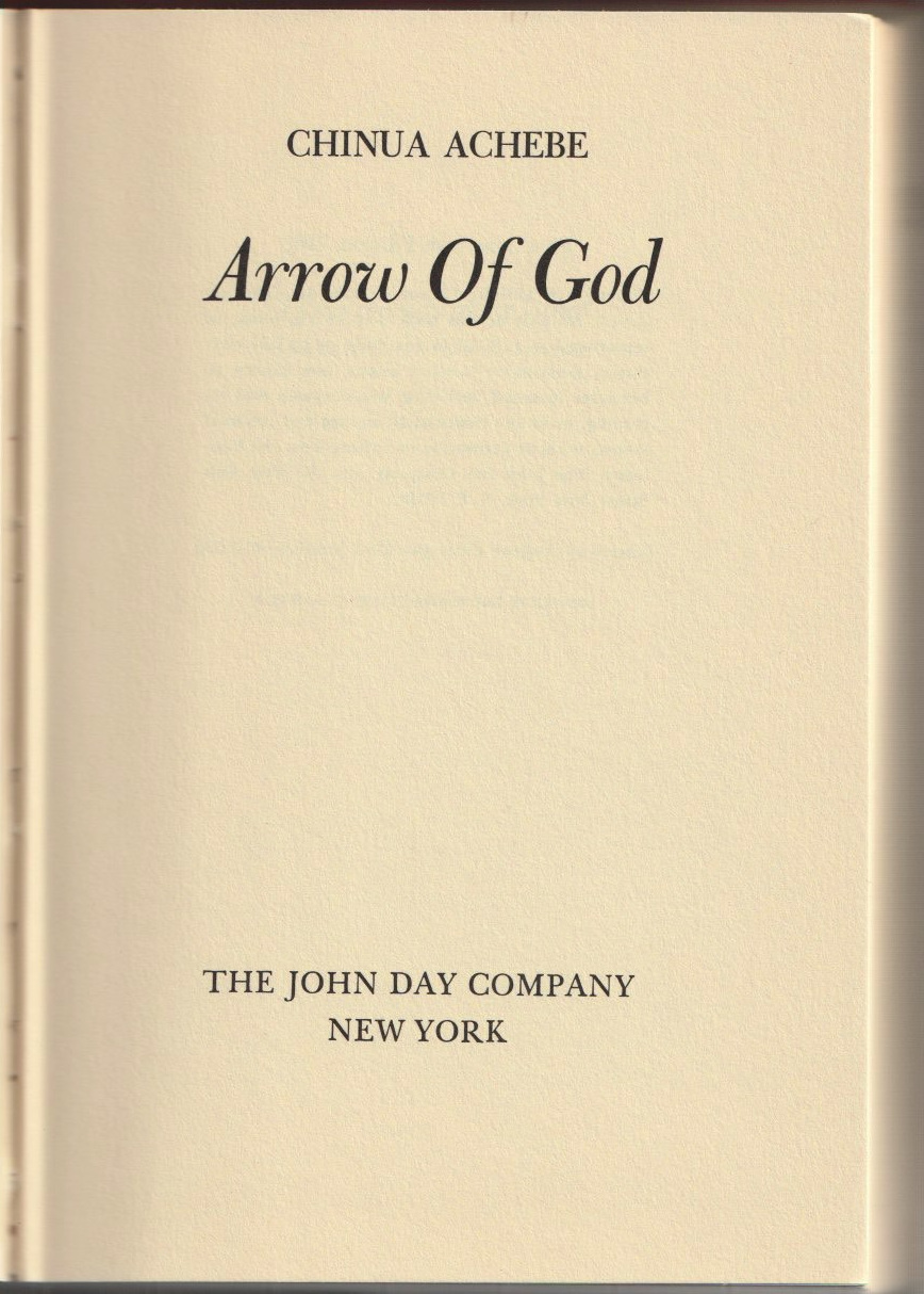 Arrow of God — Title page