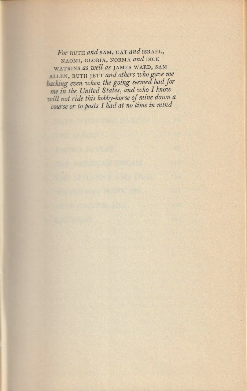 America, Their America — Dedication