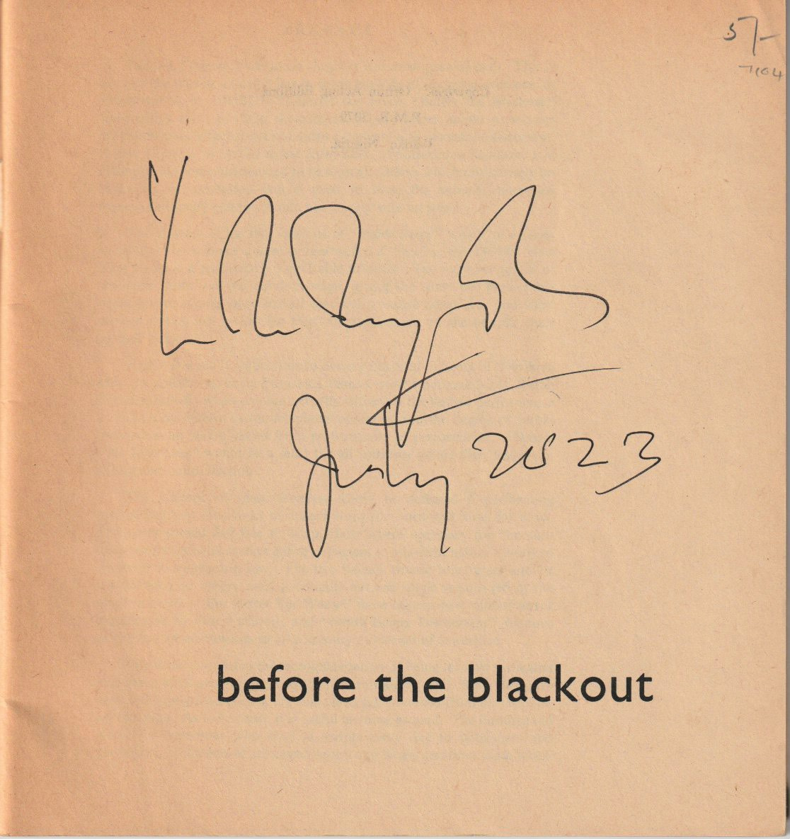 Before the Blackout — Half title