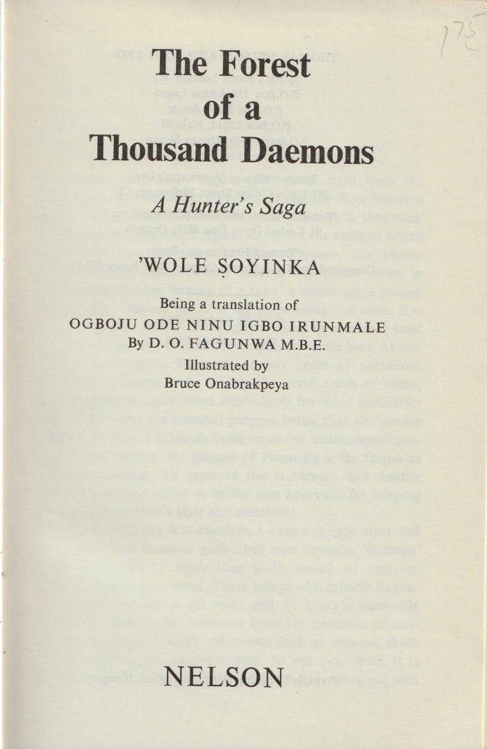 The Forest of a Thousand Daemons — Title page