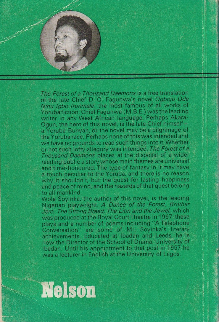 The Forest of a Thousand Daemons — Jacket blurb
