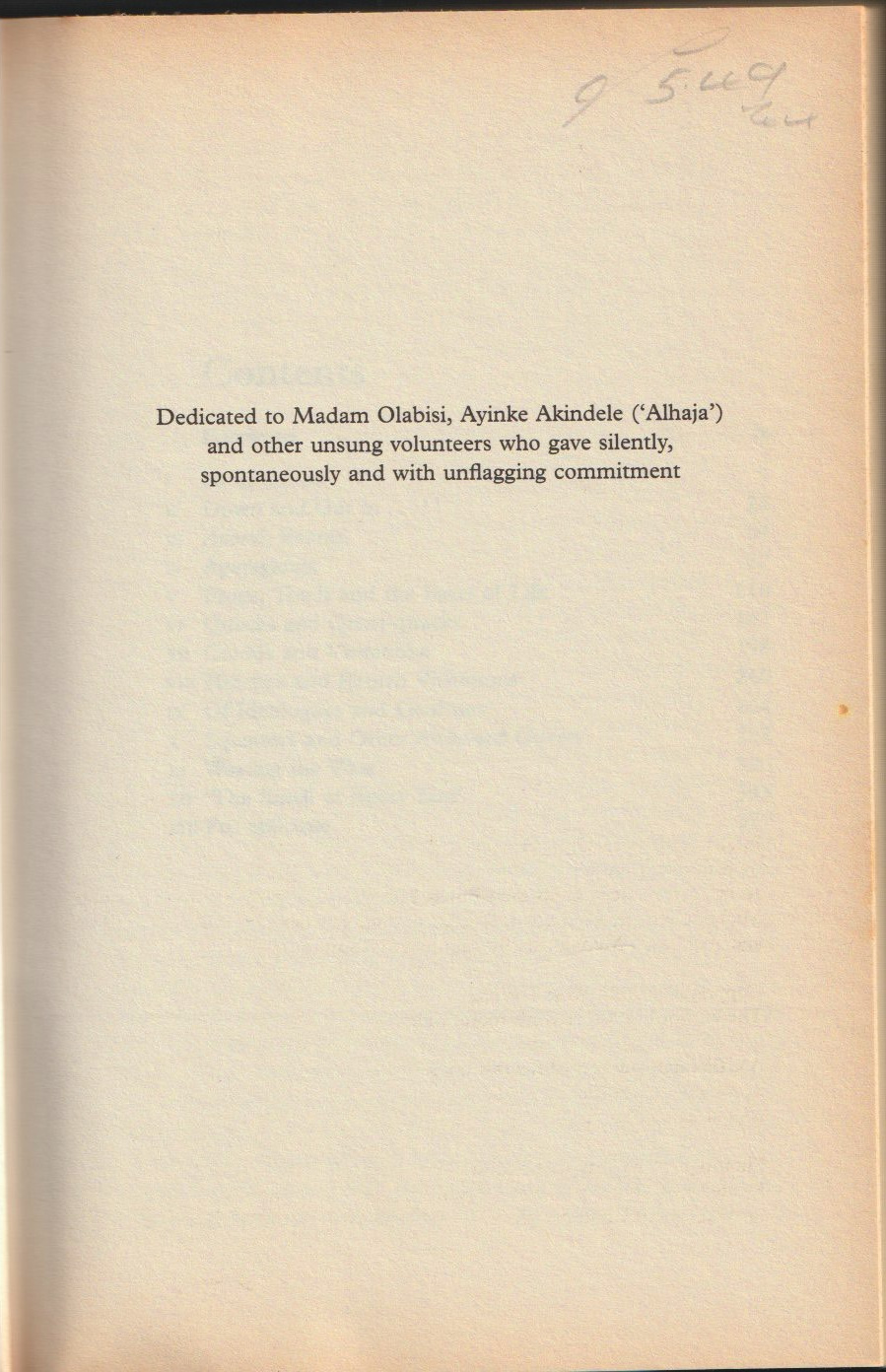 Ìbàdàn: The Penkelemes Years — Dedication