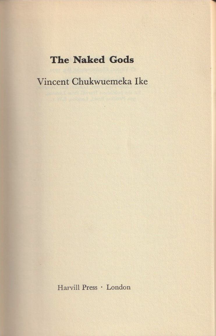 The Naked Gods — Title page