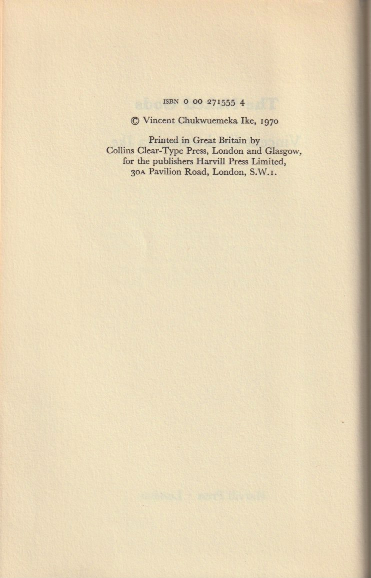 The Naked Gods — Copyright page