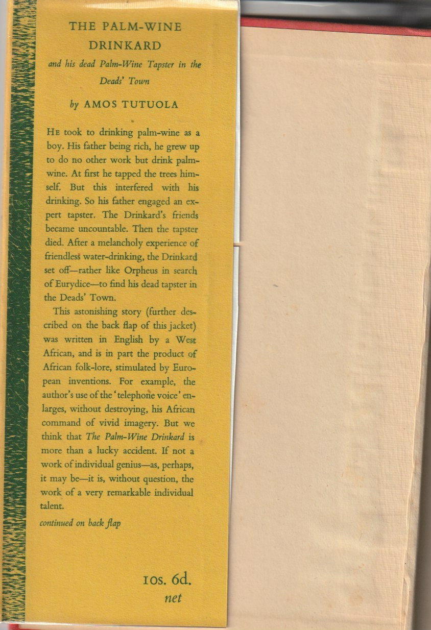 The Palm-Wine Drinkard — Front flap