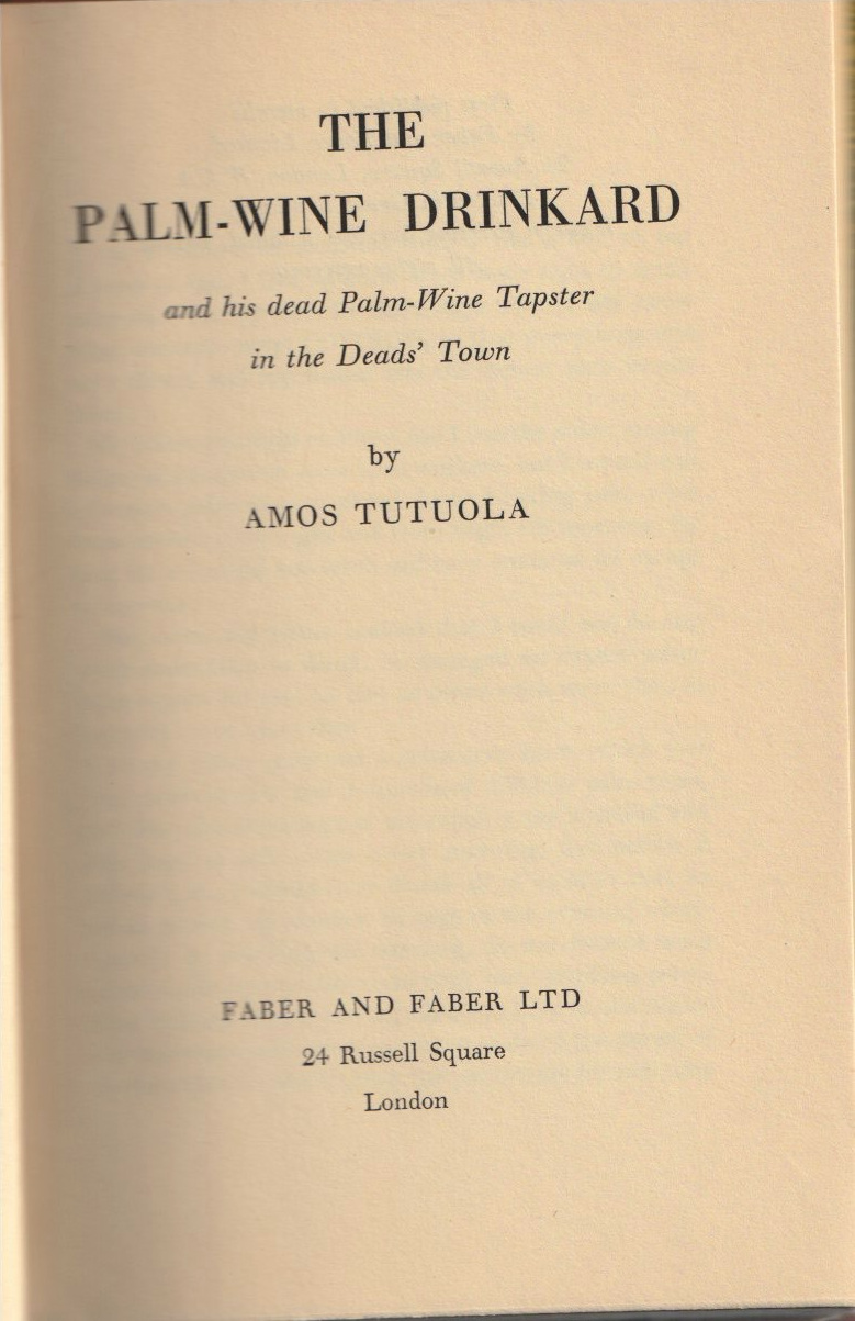The Palm-Wine Drinkard — Title page