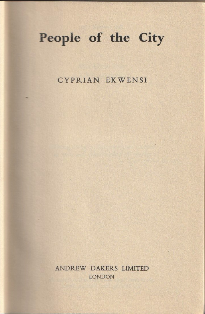 People of the City — Title page