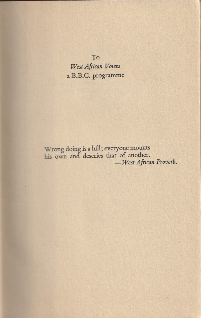 People of the City — Dedication and epigraph