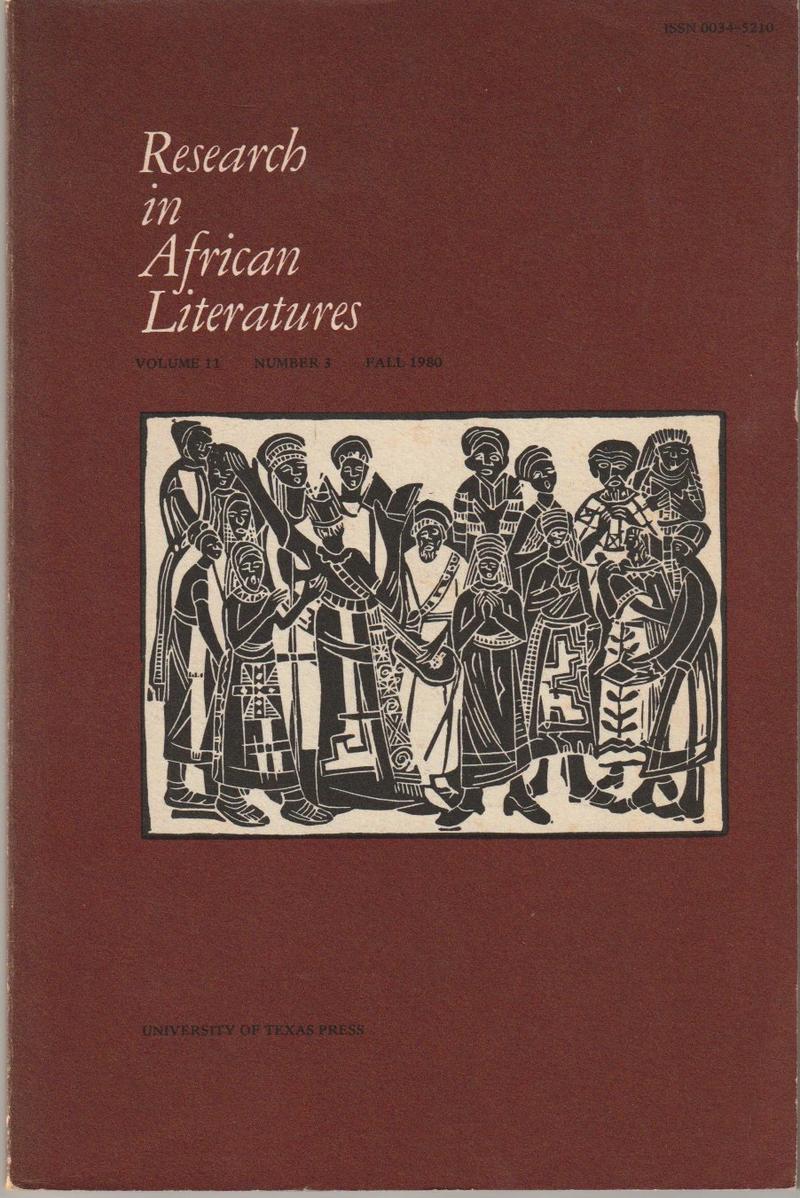 Research in African Literatures Vol. 11, No. 3