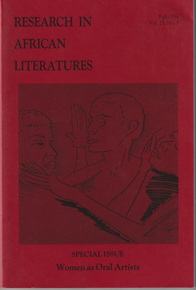 Research in African Literatures Vol. 25, No. 3