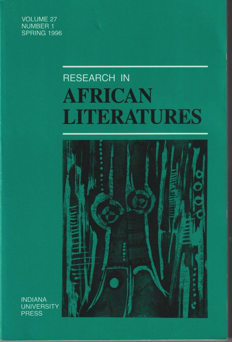 Research in African Literatures Vol. 27, No. 1