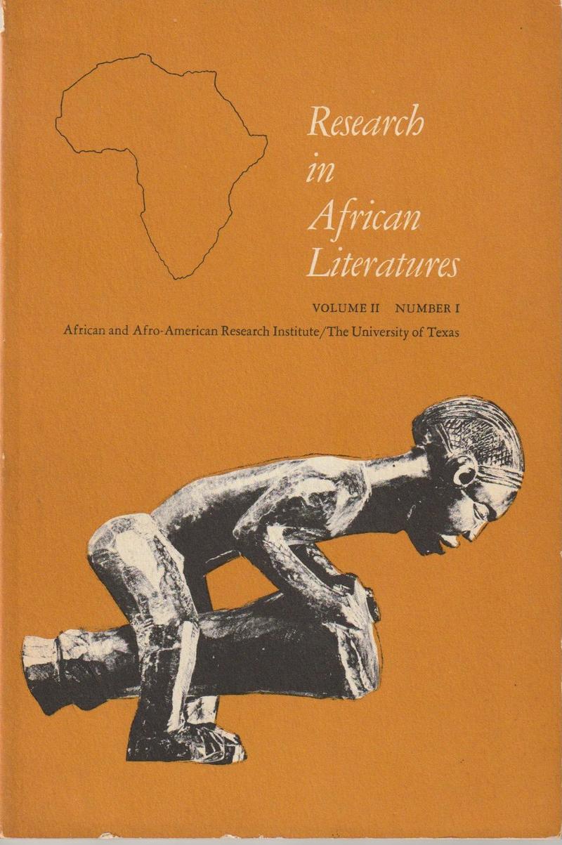 Research in African Literatures Vol. 2, No. 1