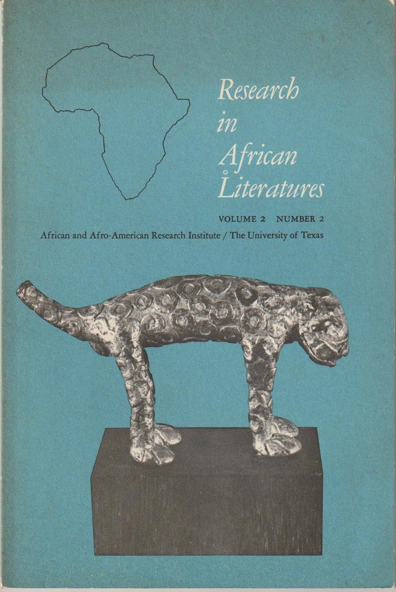 Research in African Literatures Vol. 2, No. 2